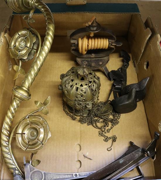 Gothic candle holder, wax jack, crusie lamp etc